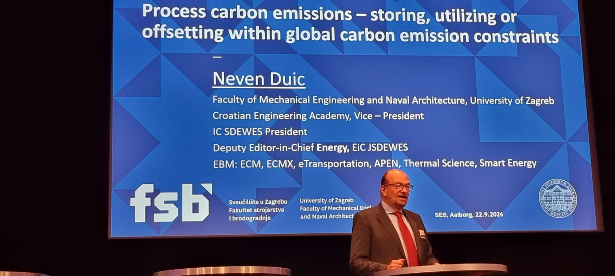 Neven Duić pozvani predavač na konferenciji Smart Energy Systems 2026 u Aalborgu